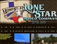 Tablet Screenshot of lonestarrodeoco.com